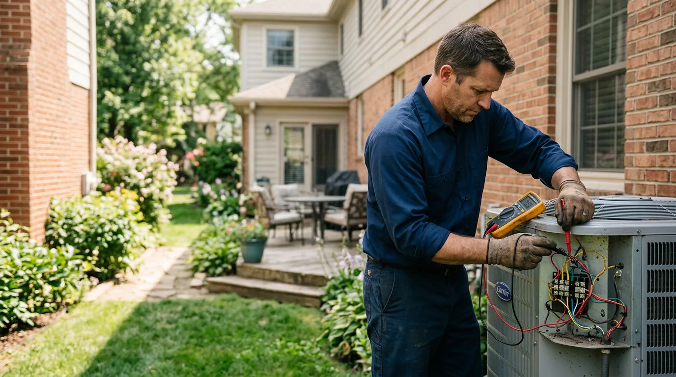 HVAC technician working near Van Buren Point, NY